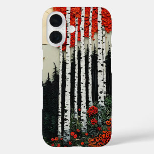 Fantasy-Birkenwald-Ästhetik-Design iPhone 16 Hülle