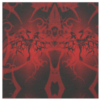 Fantasy Black Dragons Goth Stoff