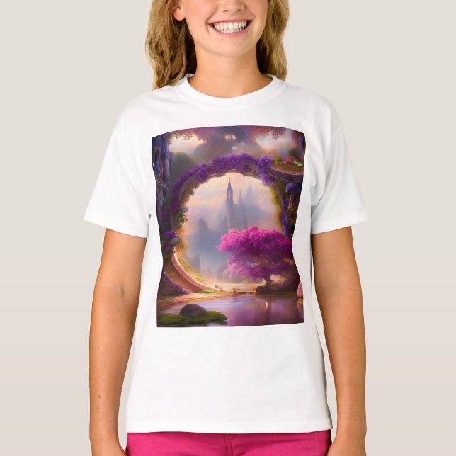 Fantasy Bläserhof Rosa Baum T-Shirt (Vorderseite)