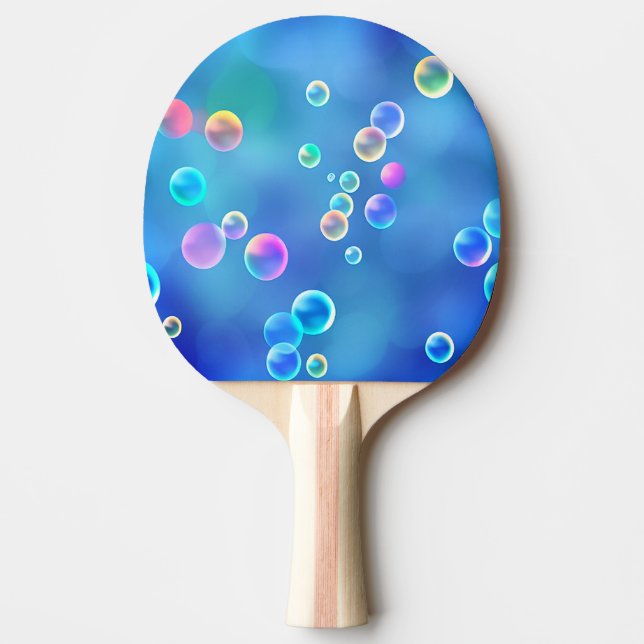 Fantasy blue bubbles ping pong Paddle Tischtennis Schläger (Vorderseite)