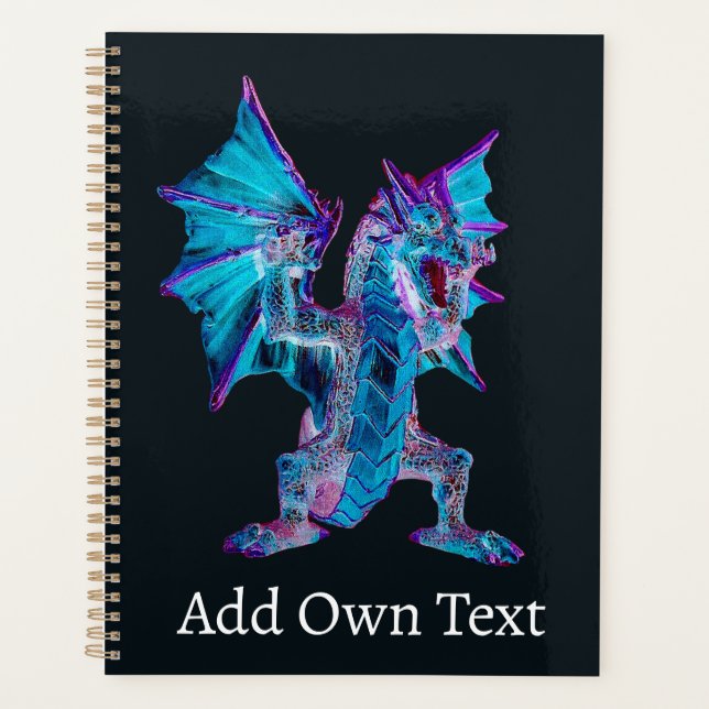 Fantasy Blue Fire Dragon Planer (Vorderseite)