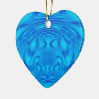 Fantasy Blue Heart Keramikornament