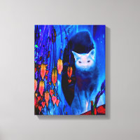 Fantasy Blue Siamese Cat Abstrakt Animal Art