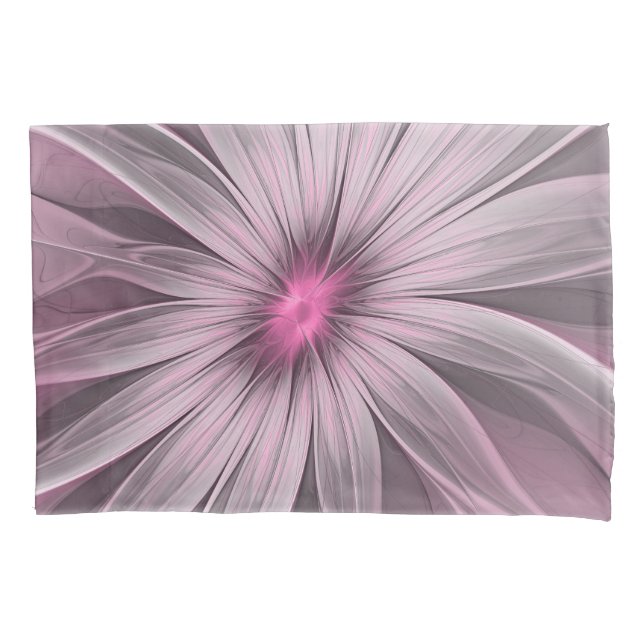 Fantasy Blume Abstrakt Plum Flora Fraktal Kunst Kissenbezug (Vorderseite)