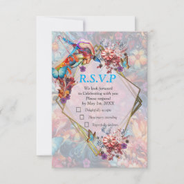 Fantasy-Blume bringen die Naturfreude zum Ausdruck RSVP Karte
