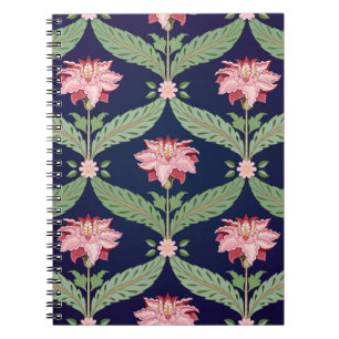 Fantasy-Blume: Dunkle indische Motive Notizblock