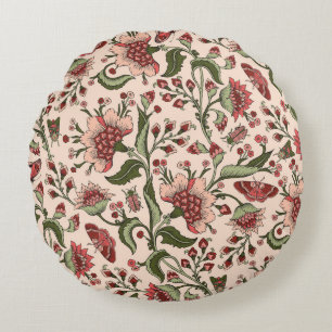 Fantasy Blume Paisley Hand Drawn Rundes Kissen