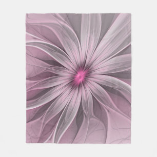 Fantasy-Blumen-Abstrakt-Pflaume-Blumen-Fraktal-Kun Fleecedecke