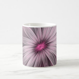 Fantasy-Blumen-Abstrakt-Pflaume-Blumen-Fraktal-Kun Kaffeetasse