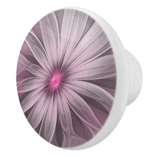 Fantasy-Blumen-Abstrakt-Pflaume-Blumen-Fraktal-Kun Keramikknauf