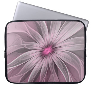 Fantasy-Blumen-Abstrakt-Pflaume-Blumen-Fraktal-Kun Laptopschutzhülle