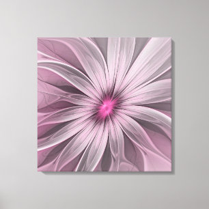Fantasy-Blumen-Abstrakt-Pflaume-Blumen-Fraktal-Kun Leinwanddruck