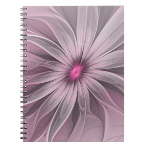 Fantasy-Blumen-Abstrakt-Pflaume-Blumen-Fraktal-Kun Notizblock