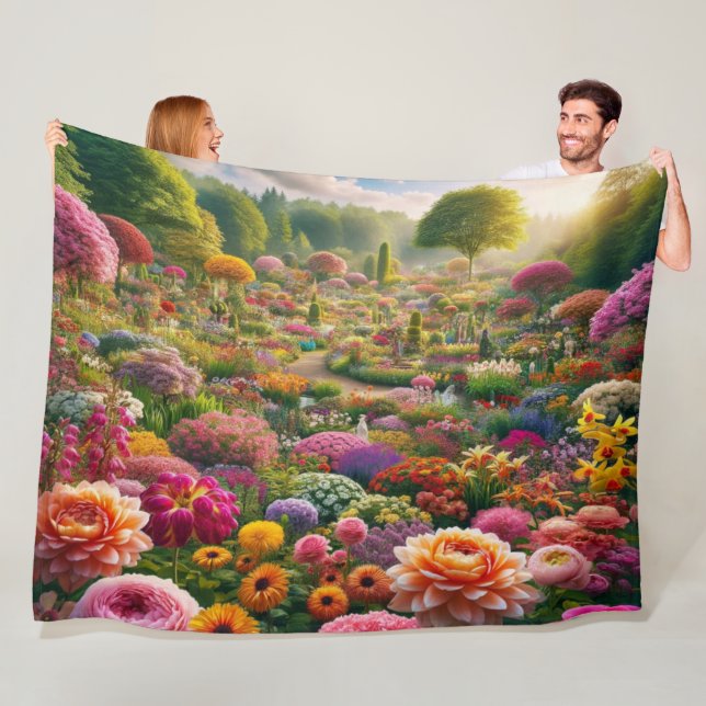 Fantasy-Blumen-Garten-Flies-Decke Fleecedecke (Beispiel)