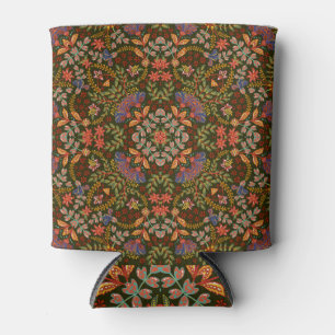 Fantasy-Blumen-Quadrat-Taschendesign Dosenkühler