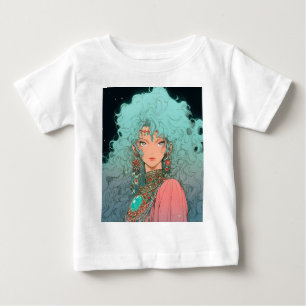Fantasy Bohemisch Aesthetic Anime Girl Baby T-shirt