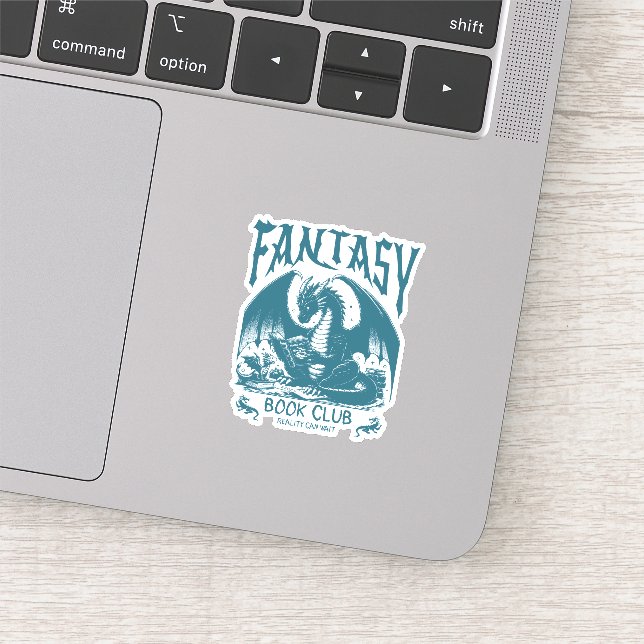 Fantasy Book Club Dragon Aufkleber (Ausschnitt)