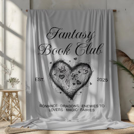 Fantasy Book Club Typografie & Heart Doodle Sketch Sherpadecke