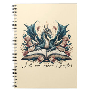 Fantasy Book Dragon Nur noch ein Kapitel Notizblock