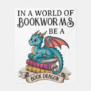 Fantasy Book Dragon Throw Blanket, Fantasy Dragon Fleecedecke