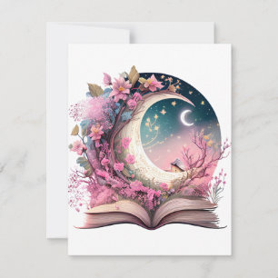 Fantasy Book Lover Design Mitteilungskarte