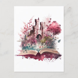 Fantasy Book Lover Design Postkarte
