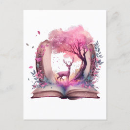 Fantasy Book Lover Design Postkarte