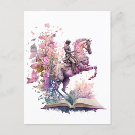 Fantasy Book Lover Design Postkarte