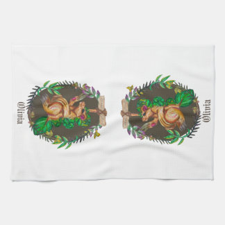 Fantasy Brussels sprout badger - niedlicher Dachs Geschirrtuch