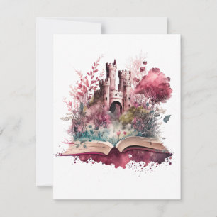 Fantasy-Buchliebhaber-Design Mitteilungskarte