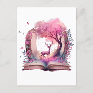 Fantasy-Buchliebhaber-Design Postkarte