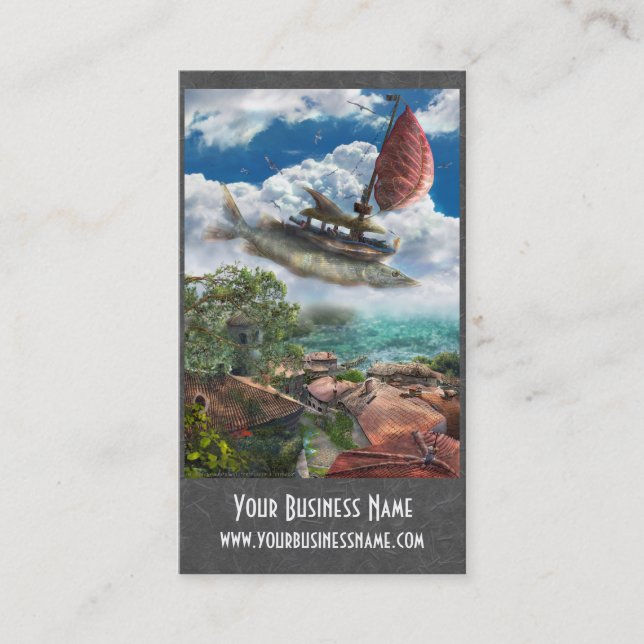 Fantasy Business Card mit einzigartigem Schiff Visitenkarte (Vorderseite)