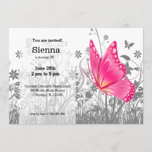 Fantasy Butterfly * wählen Sie Hintergrundfarbe Einladung