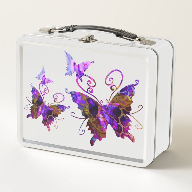 Fantasy Butterfys Metall Brotdose (Vorderseite)