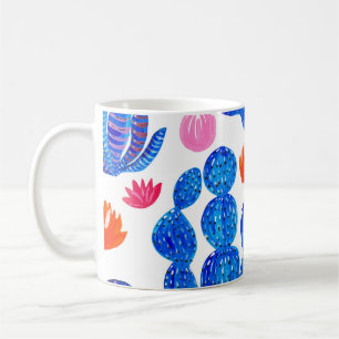 Fantasy Cacti: Dekoratives Nahtloses Muster. Kaffeetasse