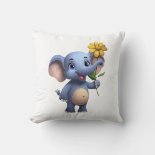 Fantasy Cartoon Elephant Throw Kissen