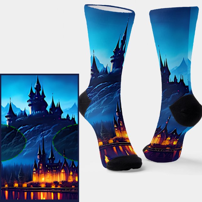 Fantasy Castle Blue Socken (Von Creator hochgeladen)