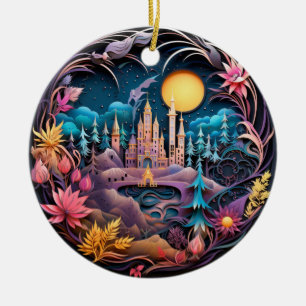 Fantasy Castle Deco, gepflegt Keramik Ornament