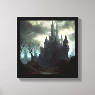 Fantasy Castle Furchteinflößende Landschaft 2 Leinwanddruck
