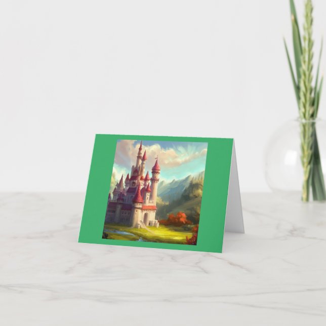 Fantasy Castle Happy Landschaft 1 Karte (Vorderseite)