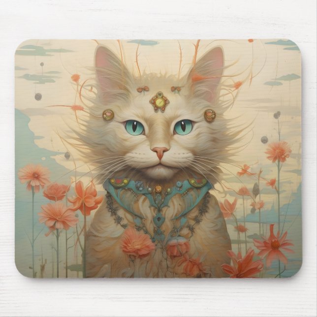 Fantasy Cat Blume Mousepad (Vorne)
