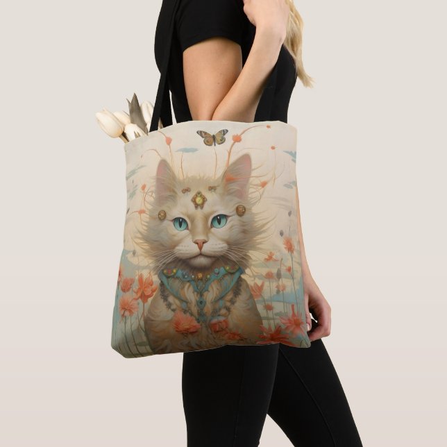 Fantasy Cat Blume Tasche (Von Nahem)