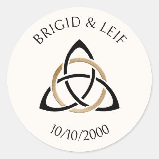 Fantasy Celtic Wedding Runder Aufkleber