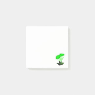 Fantasy Chanterelle Glows Green Mushroom Post-it Klebezettel