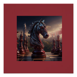 Fantasy Chess Scene - Knight Poster