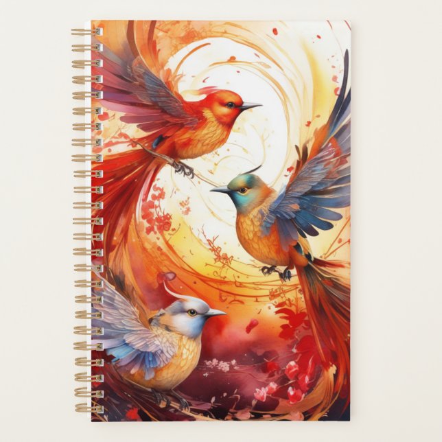 Fantasy Colorful Bird Planer (Vorderseite)