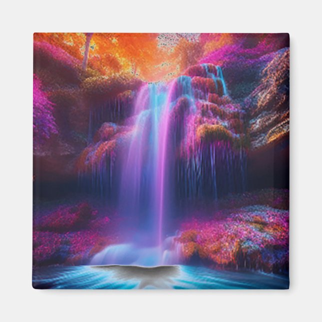 Fantasy Colorful Wasserfall Magnet (Vorne)