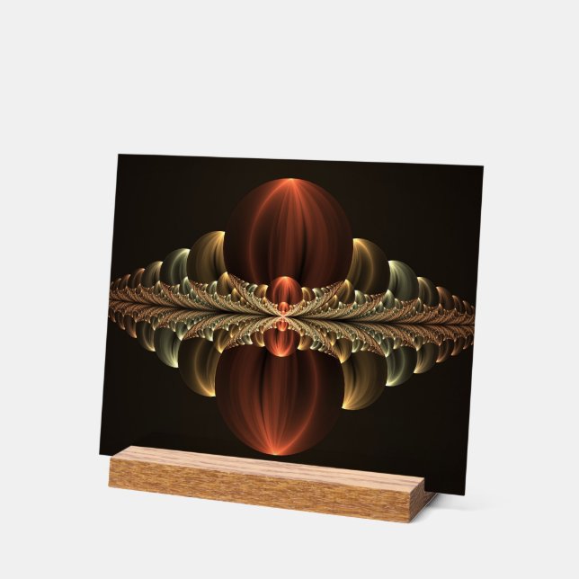 Fantasy Construction Shiny Abstrakt Fraktal Art Acrylschild (Winkel)
