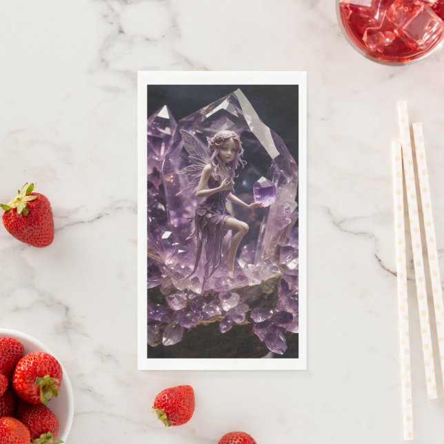 Fantasy Crystals Amethyst Fairy Serviette (Beispiel)