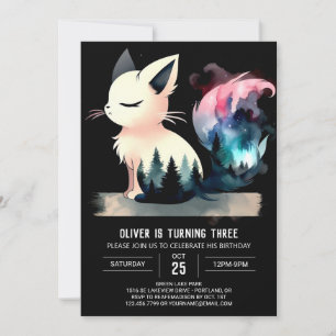 Fantasy Custom Cat Geburtstag Einladung